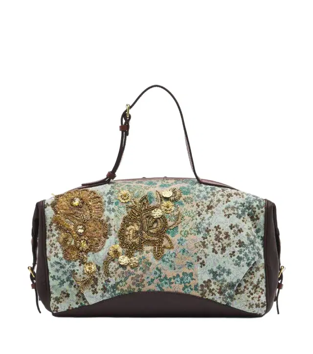 Dries Van Noten Embellished bowling bag