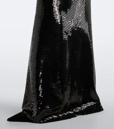 MONIQUE LHUILLIER Sequined velvet-paneled gown | Thumbnail 5
