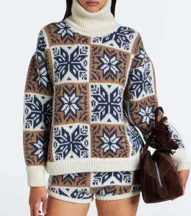 Magda Butrym Jacquard wool and cashmere shorts | Thumbnail 4