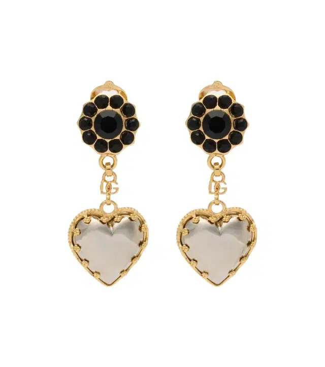 Dolce & Gabbana Sacro Cuore embellished clip-on earrings