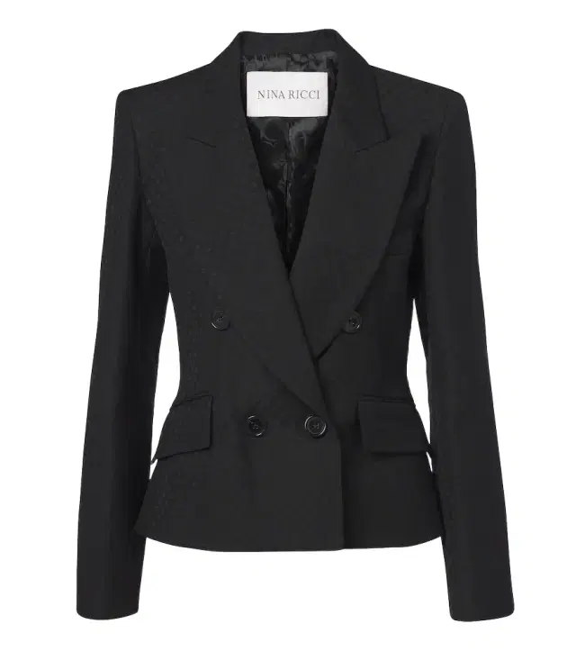 Nina Ricci Jacquard wool-blend double-breasted blazer
