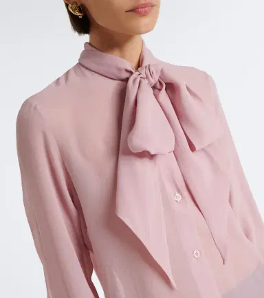 Nina Ricci Tie-neck silk blouse | Thumbnail 5