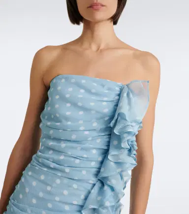 Nina Ricci Polka-dot silk bustier dress | Thumbnail 3