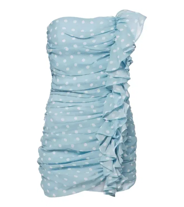 Nina Ricci Polka-dot silk bustier dress