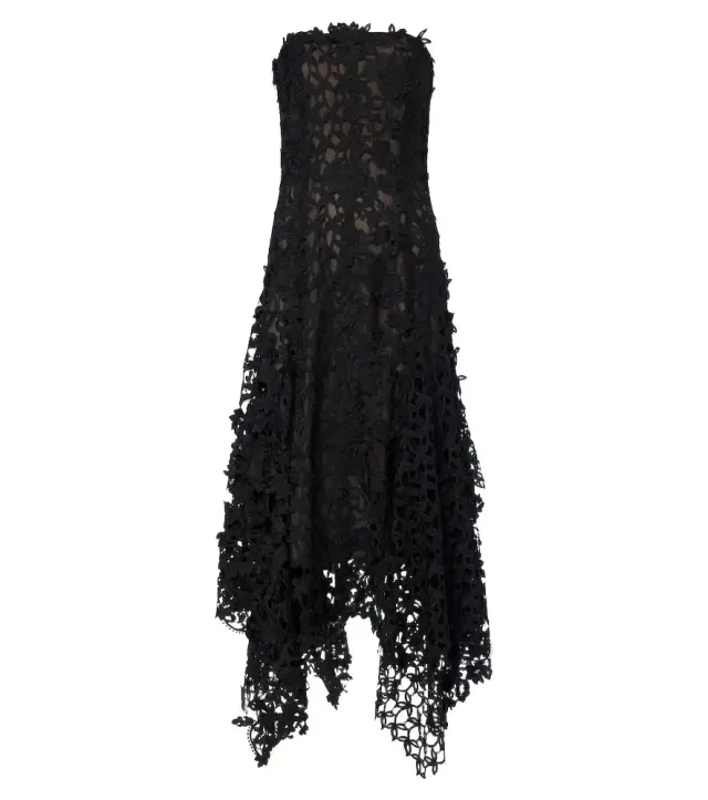 Oscar de la Renta Lace asymmetric gown