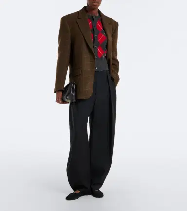 AMI PARIS Argyle virgin wool cardigan | Thumbnail 3