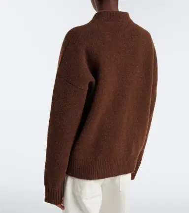 AMI PARIS Ami De Coeur alpaca and wool-blend cardigan | Thumbnail 5