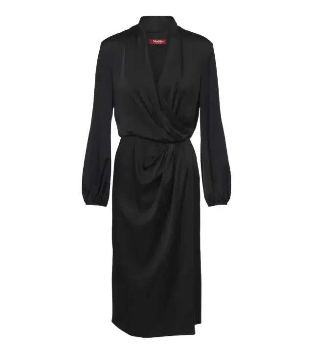 Max Mara Elegante draped satin midi dress