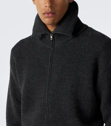 Lemaire Ribbed-knit wool zip-up cardigan | Thumbnail 4