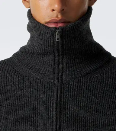 Lemaire Ribbed-knit wool zip-up cardigan | Thumbnail 5