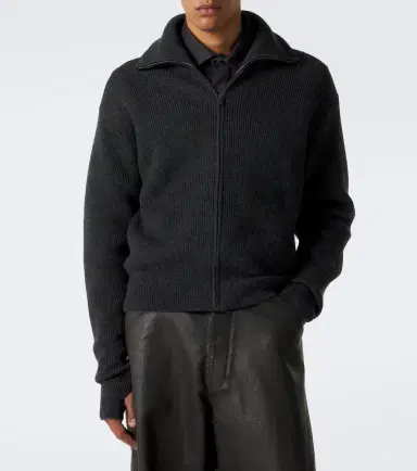Lemaire Ribbed-knit wool zip-up cardigan | Thumbnail 7
