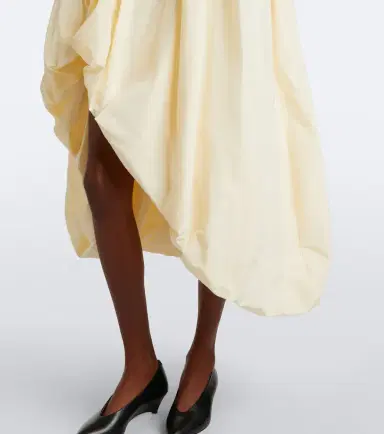 Jil Sander Asymmetric taffeta midi dress | Thumbnail 4 Jil Sander Asymmetric taffeta midi dress | Thumbnail 4