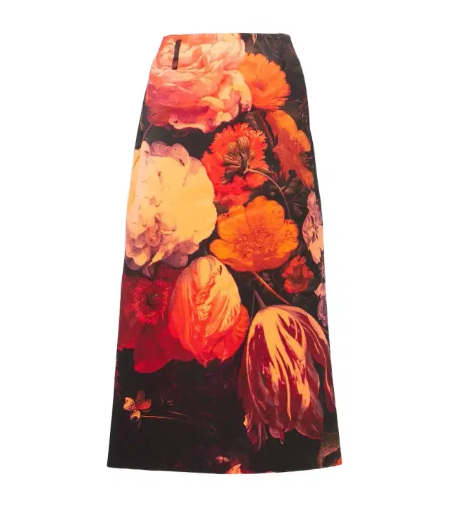 Dries Van Noten Floral midi skirt