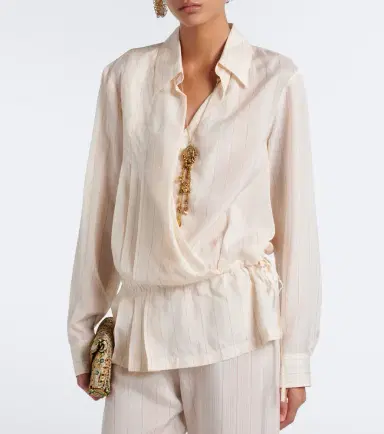 Dries Van Noten Striped wrap top | Thumbnail 3