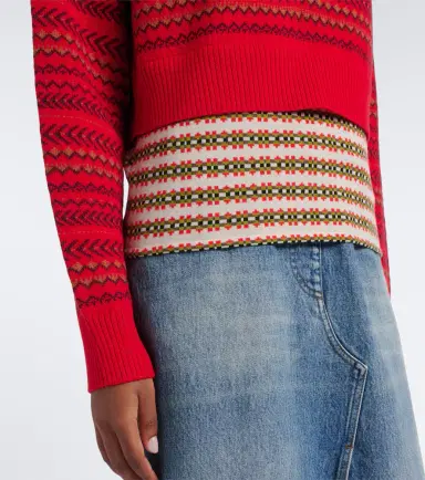 Dries Van Noten Jacquard wool-blend polo sweater | Thumbnail 3