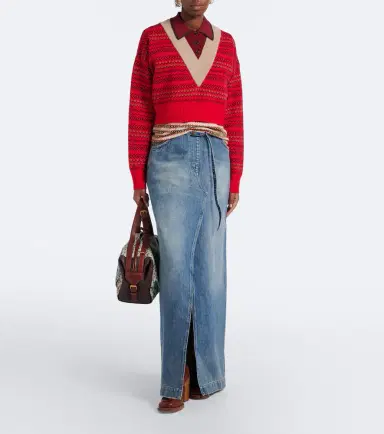 Dries Van Noten Jacquard wool-blend polo sweater | Thumbnail 4