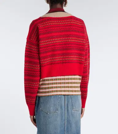 Dries Van Noten Jacquard wool-blend polo sweater | Thumbnail 5
