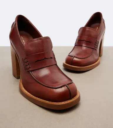 Dries Van Noten Leather loafer pumps | Thumbnail 2