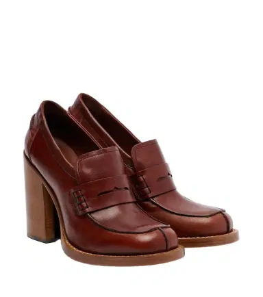 Dries Van Noten Leather loafer pumps | Thumbnail 1