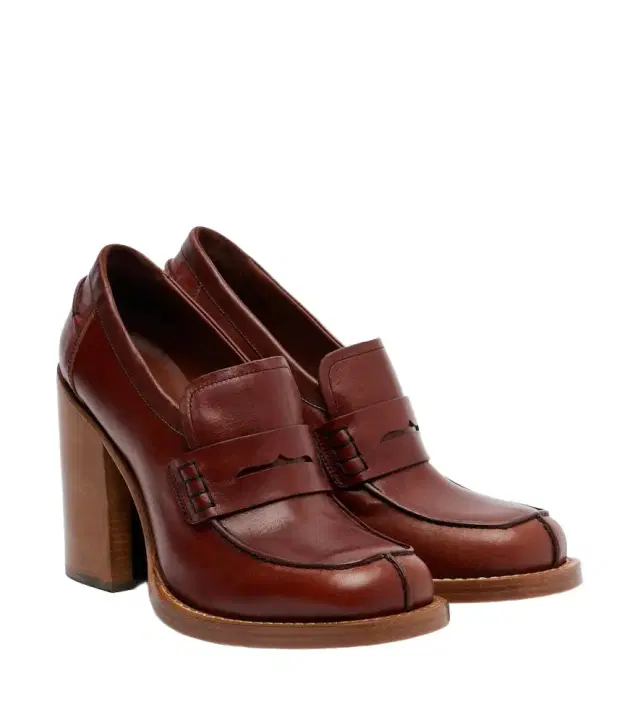 Dries Van Noten Leather loafer pumps