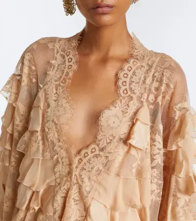 Zimmermann Valiant lace-trimmed ruffled silk blouse | Thumbnail 3