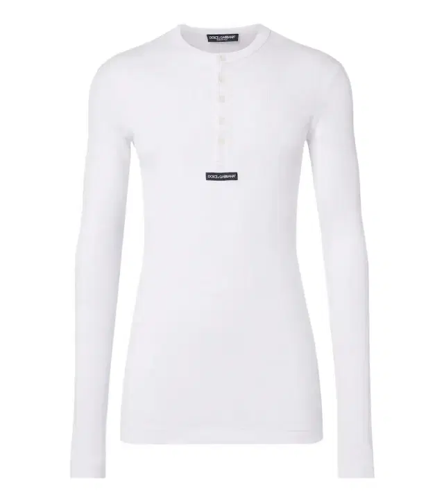 Dolce & Gabbana Logo ribbed-knit cotton Henley shirt