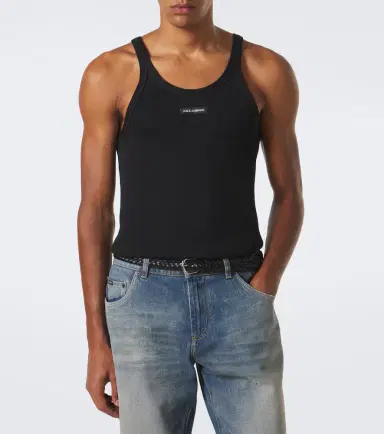 Dolce & Gabbana Logo ribbed-knit cotton tank top | Thumbnail 5