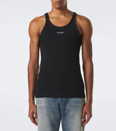 Dolce & Gabbana Logo ribbed-knit cotton tank top | Thumbnail 6
