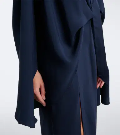 Taller Marmo Brooks scarf-detail crêpe cady gown | Thumbnail 4