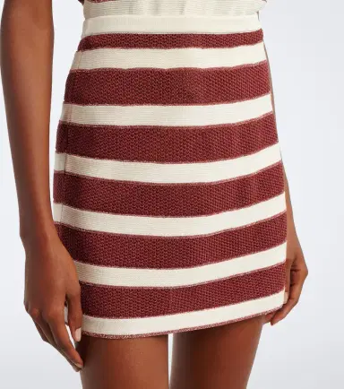 Eres Intervalle knitted striped cotton-blend lamé miniskirt | Thumbnail 3
