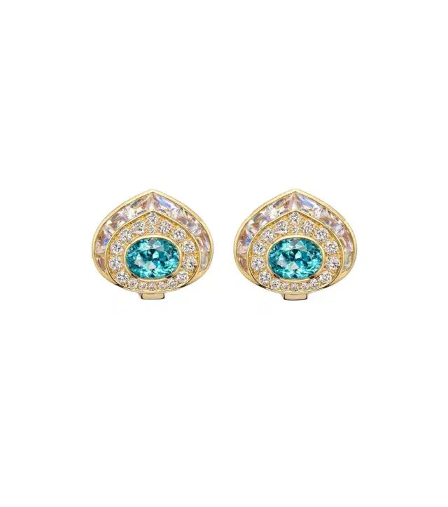 Marina B Claudia 18kt gold earrings with gemstones