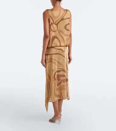 PUCCI Marmo asymmetric Lurex midi skirt | Thumbnail 5