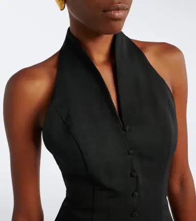 Staud Stella halterneck cotton-blend minidress | Thumbnail 3