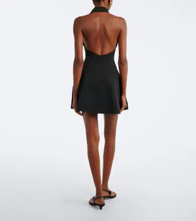 Staud Stella halterneck cotton-blend minidress | Thumbnail 4