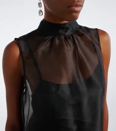 Staud Albee feather-trimmed silk minidress | Thumbnail 3