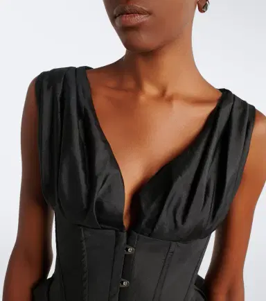 Staud Fabianne silk corset dress | Thumbnail 4