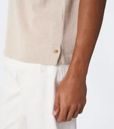 God’s True Cashmere Biscotti cashmere polo shirt with tiger's eye | Thumbnail 5