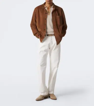 God’s True Cashmere Biscotti cashmere polo shirt with tiger's eye | Thumbnail 6