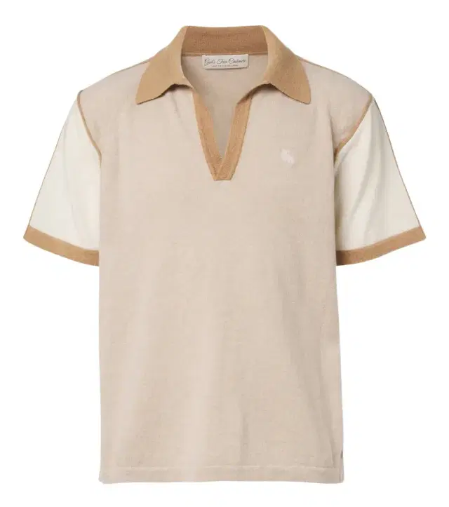 God’s True Cashmere Biscotti cashmere polo shirt with tiger's eye