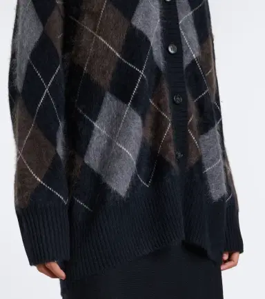 Lisa Yang Elaria argyle cashmere cardigan | Thumbnail 3