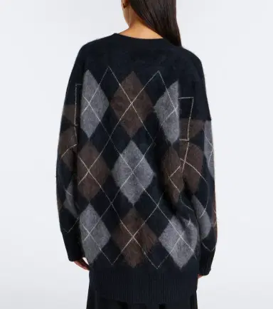 Lisa Yang Elaria argyle cashmere cardigan | Thumbnail 4