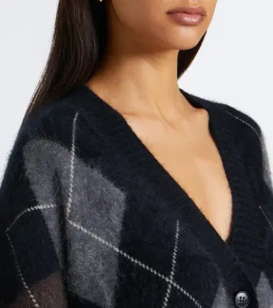 Lisa Yang Elaria argyle cashmere cardigan | Thumbnail 5