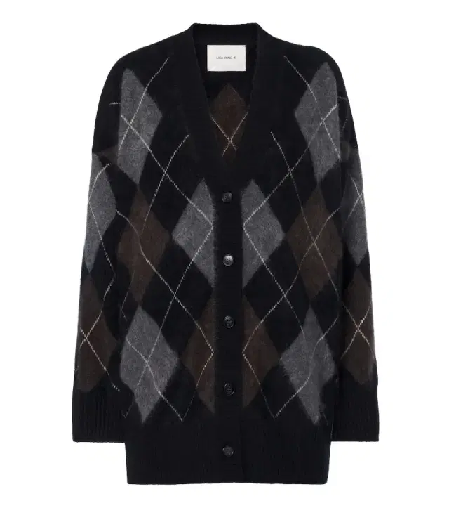 Elaria argyle cashmere cardigan