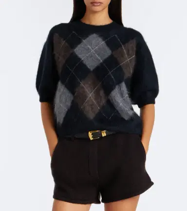 Lisa Yang Juniper argyle cashmere sweater | Thumbnail 4
