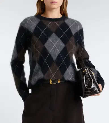 Lisa Yang Margy argyle cashmere sweater | Thumbnail 6