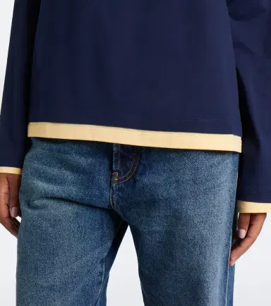 Miu Miu Layered cotton jersey Henley shirt | Thumbnail 3