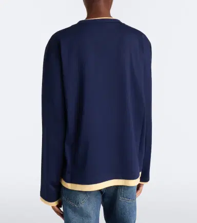 Miu Miu Layered cotton jersey Henley shirt | Thumbnail 5