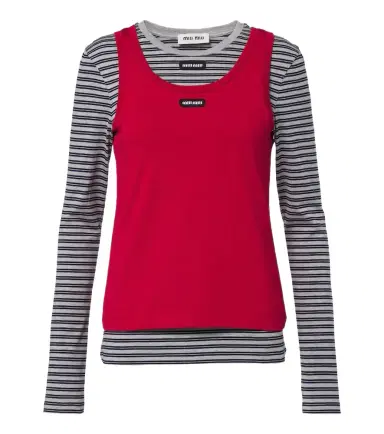 Miu Miu Cotton jersey T-shirt and tank top set | Thumbnail 1
