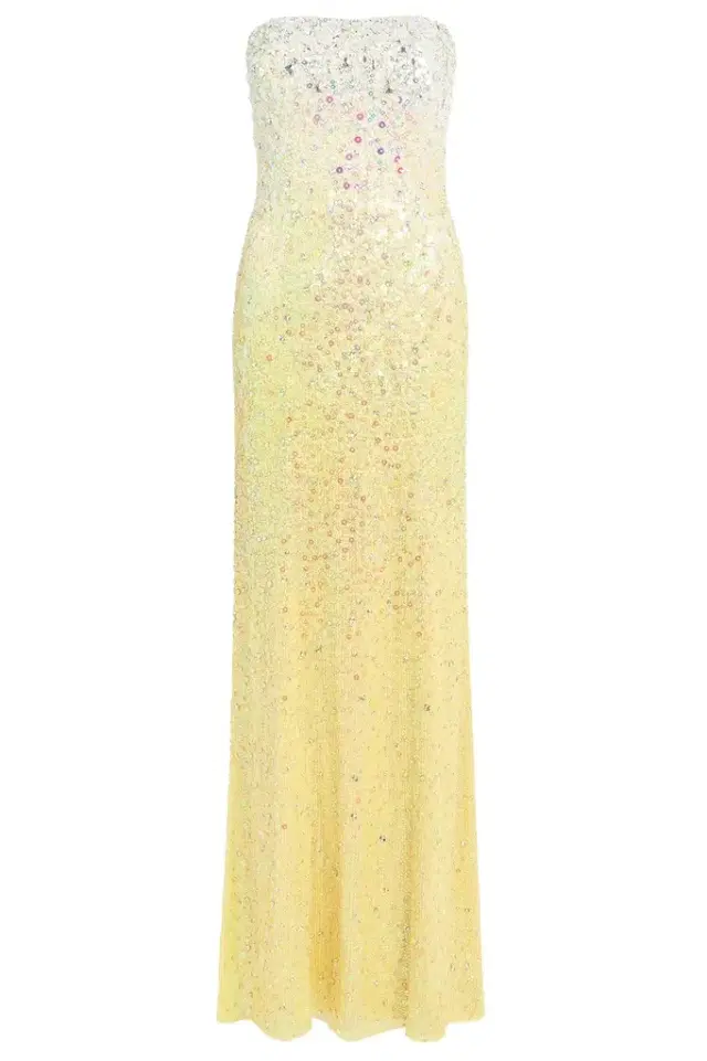 Jenny Packham Marle Saint Embellished Strapless Maxi Dress