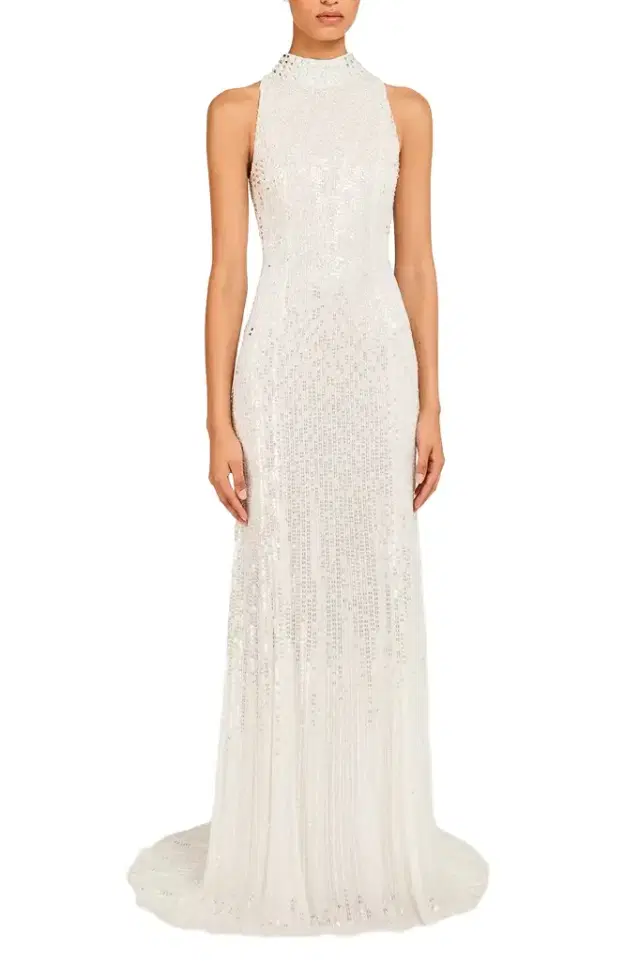 Jenny Packham Benue Sequin Beaded Gown